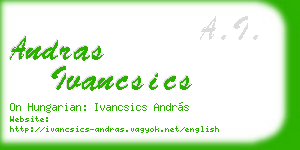 andras ivancsics business card